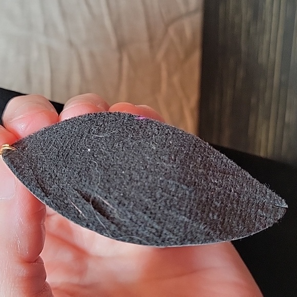 Gold and Black Feather Shaped Dangle Earrings with Embellishment - Picture 2 of 3